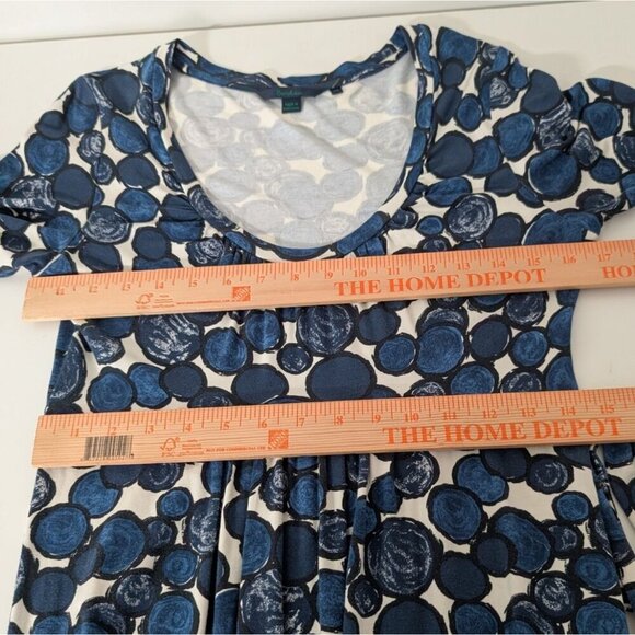 Boden Circle Belted Midi Dress Womens Size US 10L UK 14L Blue Stretch Jersey - Picture 9 of 11